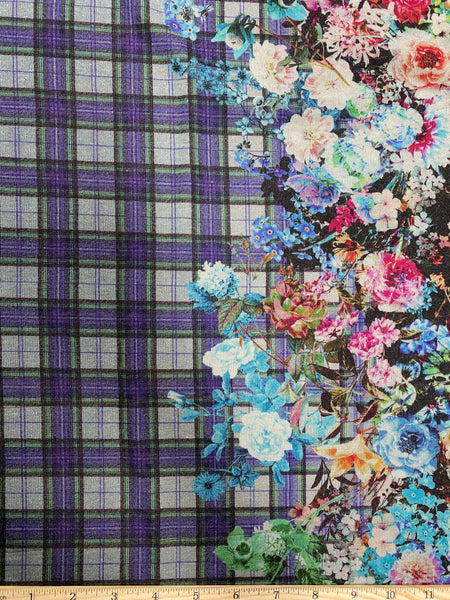 RVK-7805W FLORA LPRINT WOOL BLEND FINE JERSEY KNIT. ITALY