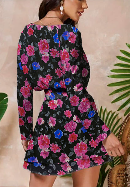 RV-7917W ROSES PRINT VISCOSE CHALLIS. ITALY