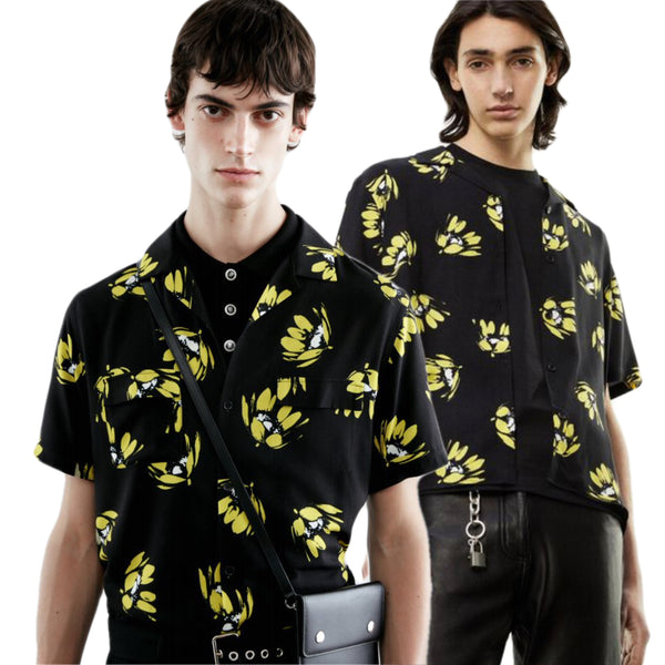 RV-7824W DESIGNER DAISY PRINT VISCOSE CHALLIS. THE KOOPLES. ITALY