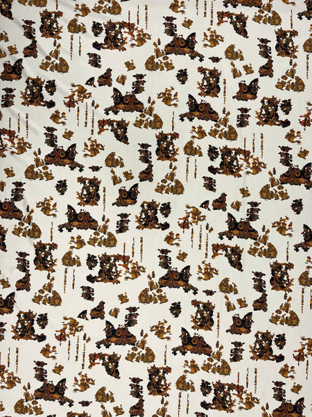 S-9048W ABSTRACT PRINT SILK CREPE DE CHINE. ITALY