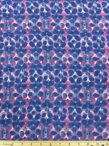 RV-9045W ABSTRACT DOTTED PRINT VISCOSE CHALLIS. ITALY.