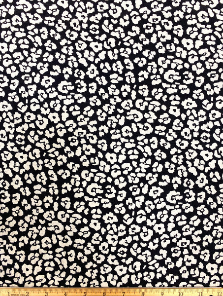 RV-9044W ANIMAL-LIKE FLORAL PRINT VISCOSE CREPE HAND. ITALY.