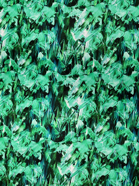 S-7938W-B ABSTRACT BRUSH STROKE PRINT SILK VISCOSE . ITALY