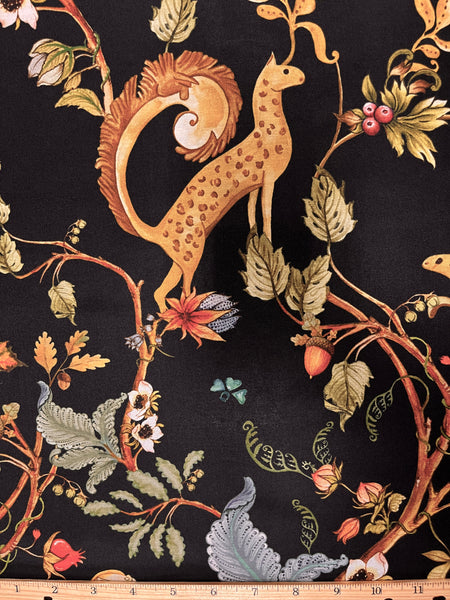 S-7939W MYTHICAL CREATURES PRINT SILK VISCOSE . ITALY