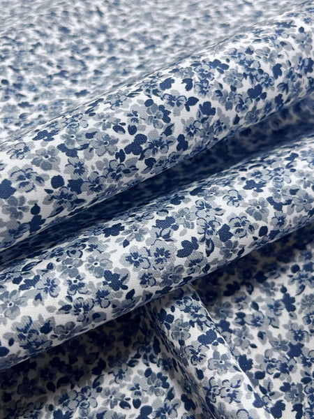 CP-9035W-B LIBERTY LOOK FLORAL PRINT COTTON POPLIN. ITALY.