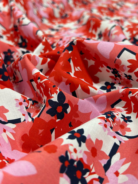 CP-9034W FLORAL PRINT COTTON LAWN. ITALY.