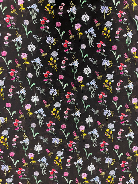 CP-9032W DESIGNER BOTANICAL PRINT COTTON VOILE. ITALY.