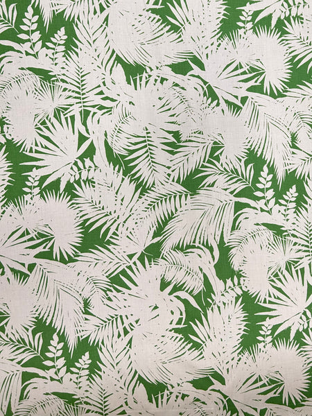 CP-9027W  LEAFY PRINT COTTON POPLIN SATIN FINSH. ITALY.