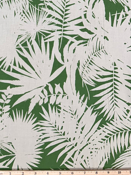 CP-9027W  LEAFY PRINT COTTON POPLIN SATIN FINSH. ITALY.