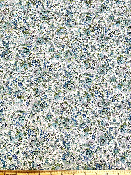RV-9037W FLORAL PAISLEY PRINT ECOVERO VISCOSE CREPE. ITALY.