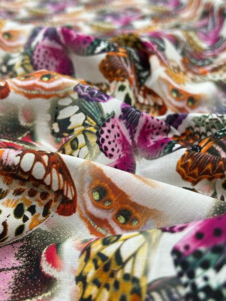 CP-9039W-A BUTTERFLY PRINT COTTON LAWN. ITALY