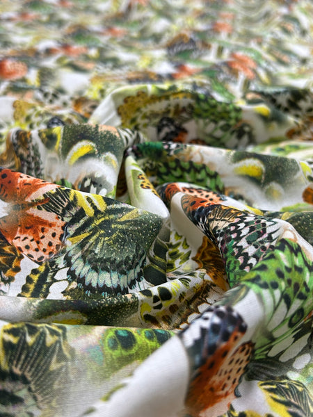 CP-9039W-B BUTTERFLY PRINT COTTON LAWN. ITALY