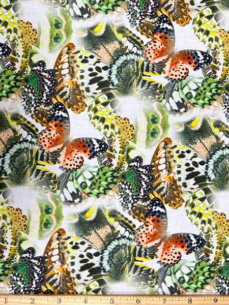 CP-9039W-B BUTTERFLY PRINT COTTON LAWN. ITALY