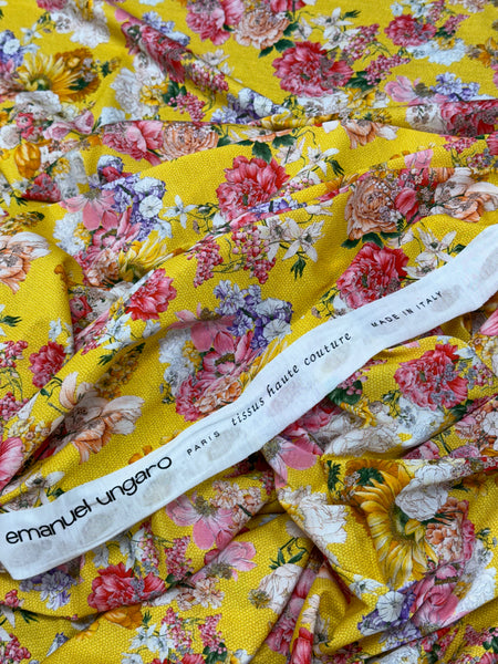 RVK-9056W DESIGNER ROSE OVER LACE PRINT COTTON JERSEY KNIT. EMANUEL UNGARO. ITALY