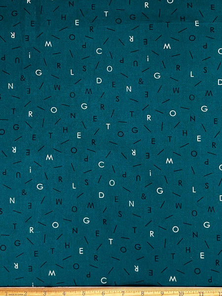 CP-7962W  DESIGNER LETTER PRINT COTTON POPLIN. I CODE. ITALY