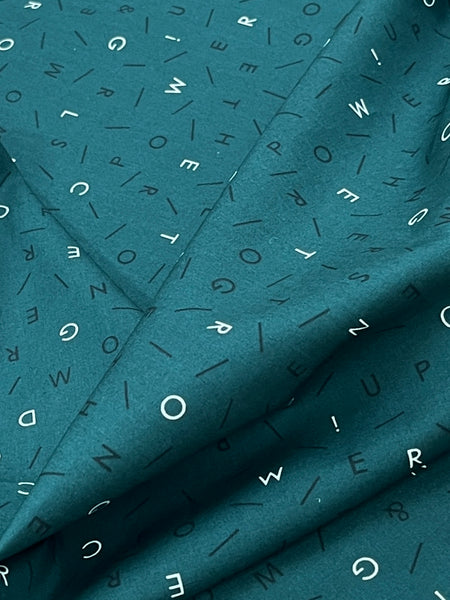 CP-7962W  DESIGNER LETTER PRINT COTTON POPLIN. I CODE. ITALY