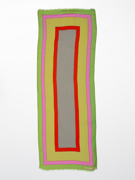 DS-1032 “COLOR MESH" - JONATHAN SAUNDERS DIGITAL PRINT CASHMERE MODAL SCARF. MADE IN ITALY