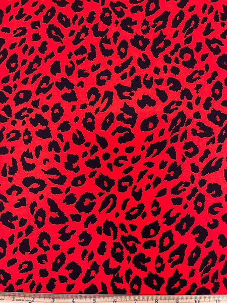 RV-7897W LEOPARD PRINT SATIN BACK VISCOSE. THE KOOPLES.  ITALY
