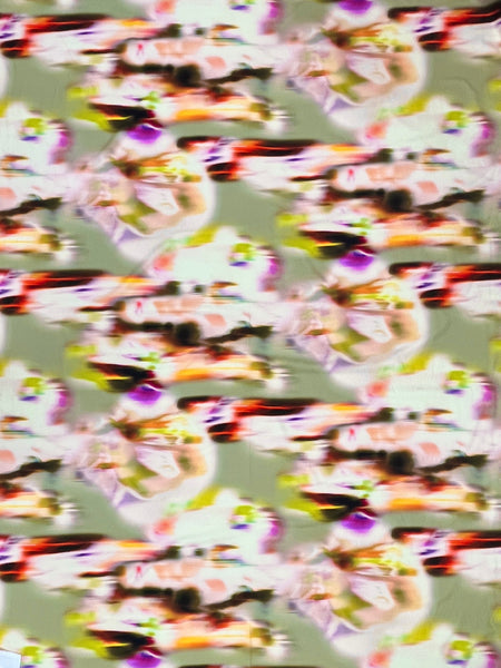 SCK-7857W MARINA RINALDI ABSTRACT PRINT NEOPRENE PONTE. ITALY