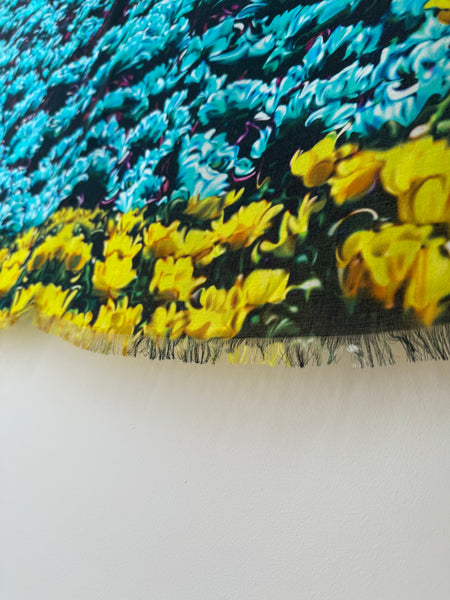 MK-2000 “GOLDEN TWILIGHT" - MARY KATRANTZOU DIGITAL PRINT CASHMERE MODAL SCARF. MADE IN ITALY