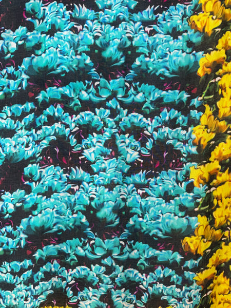 MK-2000 “GOLDEN TWILIGHT" - MARY KATRANTZOU DIGITAL PRINT CASHMERE MODAL SCARF. MADE IN ITALY