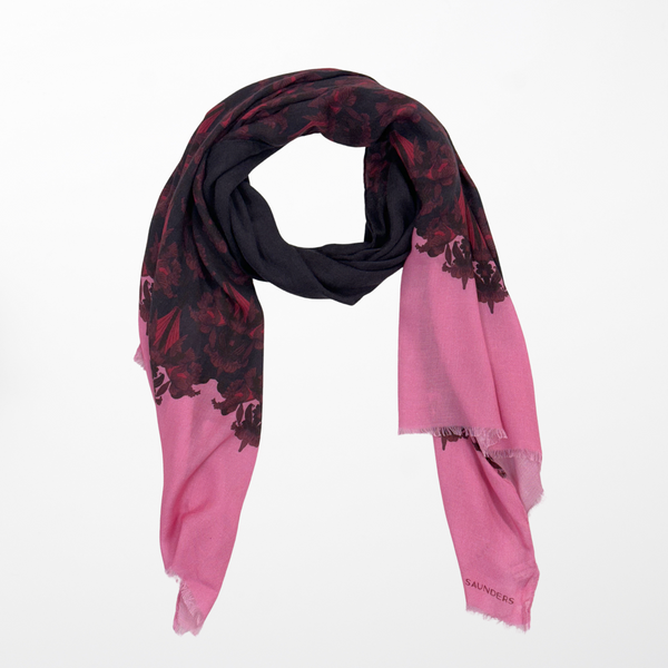 DS-1035 “GOTHICA" - JONATHAN SAUNDERS DIGITAL PRINT CASHMERE MODAL SCARF. MADE IN ITALY
