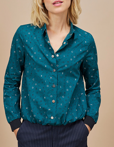 CP-7962W  DESIGNER LETTER PRINT COTTON POPLIN. I CODE. ITALY