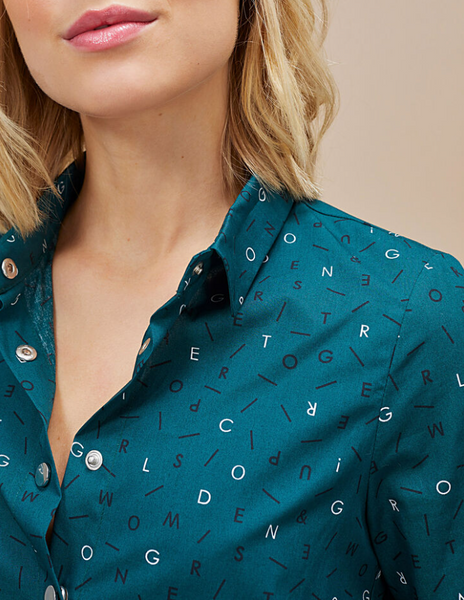 CP-7962W  DESIGNER LETTER PRINT COTTON POPLIN. I CODE. ITALY