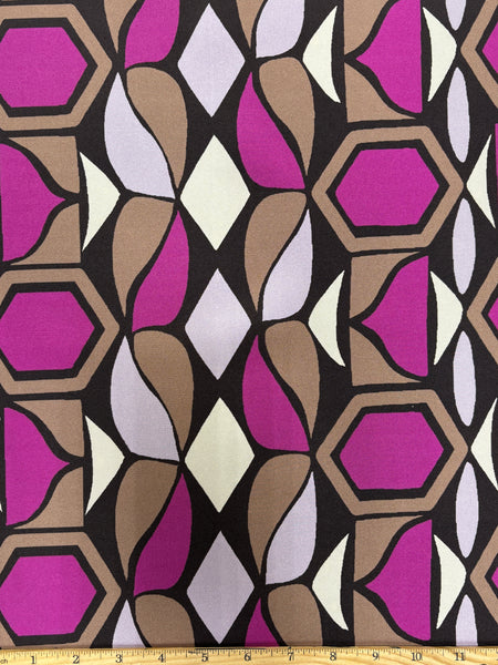 S-9054W GEO PRINT SILK TWILL. ITALY