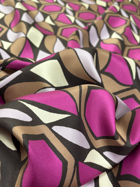 S-9054W GEO PRINT SILK TWILL. ITALY