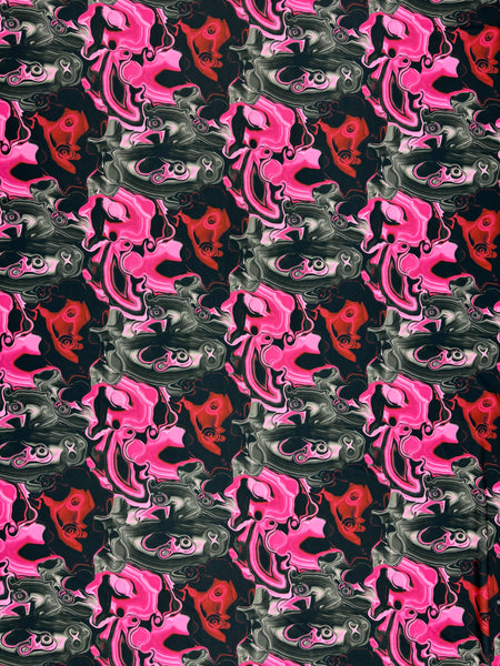 SCK-9053W-A ABSTRACT PRINT NEOPRENE PONTE KNIT. ITALY