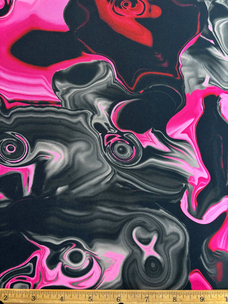 SCK-9053W-A ABSTRACT PRINT NEOPRENE PONTE KNIT. ITALY