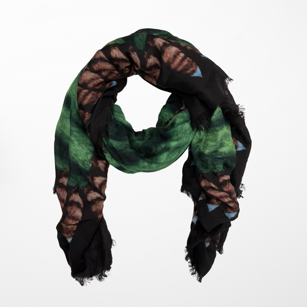 VL-7003 “MATRIX" - VASSILISA DIGITAL PRINT CASHMERE MODAL SCARF. MADE IN ITALY