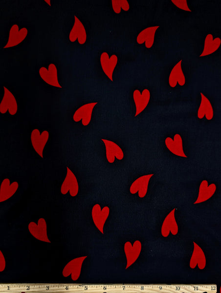 RV-9040W HEART PRINT VISCOSE CREPE. ITALY.