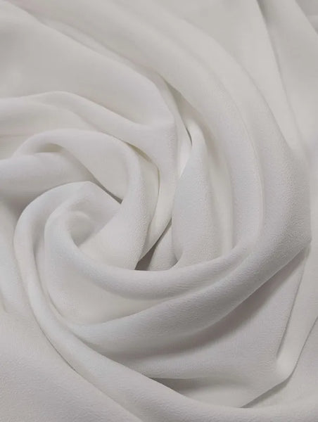 RV-9045W BRIGHT WHITE LIGHTWEIGHT VISCOSE CREPE HAND. ITALY.