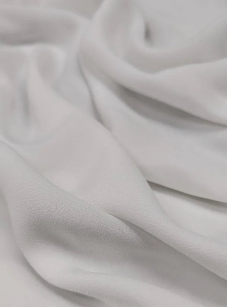 RV-9045W BRIGHT WHITE LIGHTWEIGHT VISCOSE CREPE HAND. ITALY.