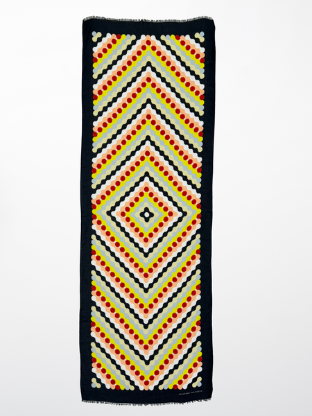DS-1036 “POLKA POP" - JONATHAN SAUNDERS DIGITAL PRINT CASHMERE MODAL SCARF. MADE IN ITALY