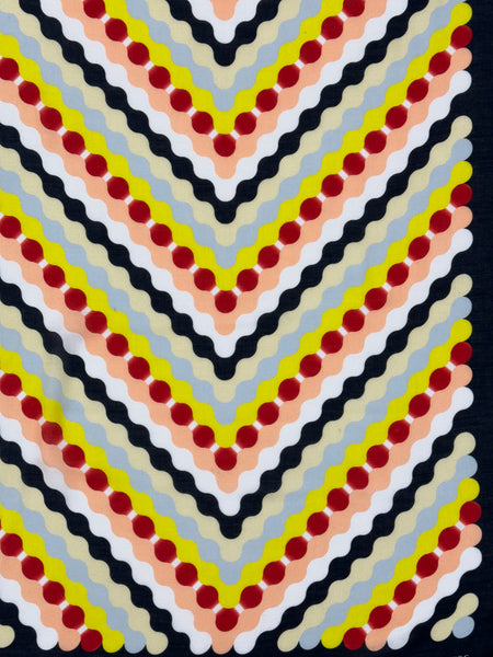 DS-1036 “POLKA POP" - JONATHAN SAUNDERS DIGITAL PRINT CASHMERE MODAL SCARF. MADE IN ITALY