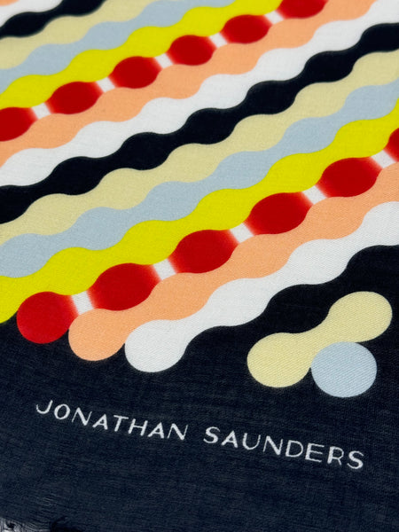 DS-1036 “POLKA POP" - JONATHAN SAUNDERS DIGITAL PRINT CASHMERE MODAL SCARF. MADE IN ITALY
