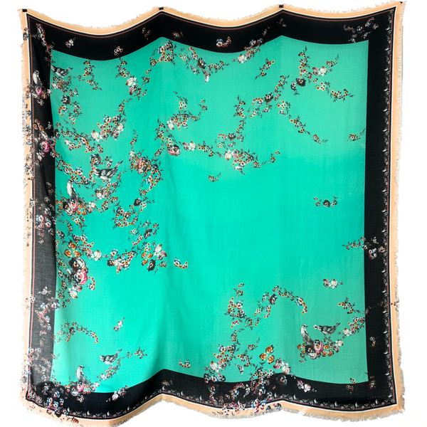 VL-7004 “ROCOCO" - VASSILISA DIGITAL PRINT CASHMERE MODAL SCARF. MADE IN ITALY