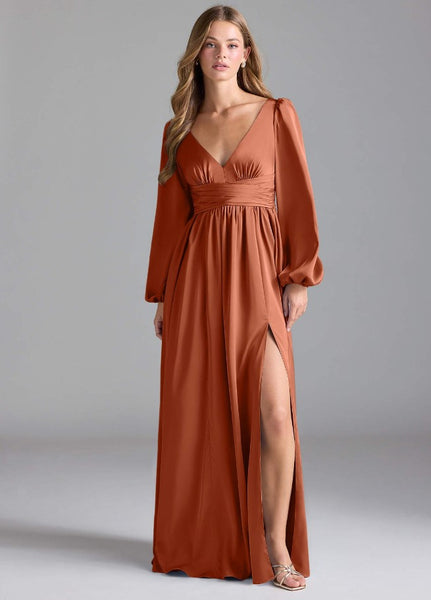RV-9043W-B CINNAMON STRETCH VISCOSE CHARMEUSE. ITALY
