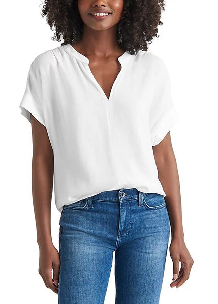 RV-9045W BRIGHT WHITE LIGHTWEIGHT VISCOSE CREPE HAND. ITALY.