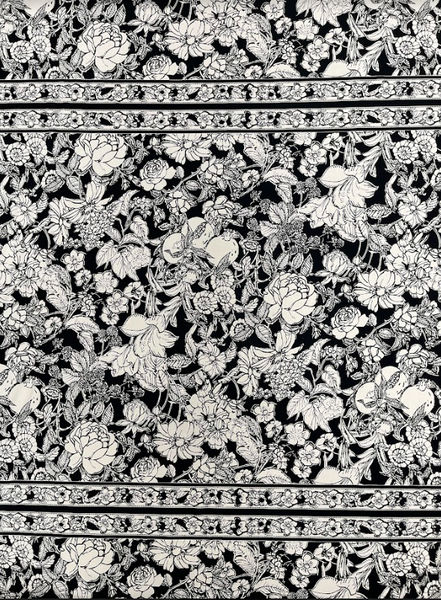 CP-7723W DESIGNER FLORAL PRINT STRETCH COTTON POPLIN PANEL. MAX MARA. ITALY