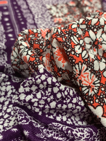 RVK-7561W LARGE PATCHWORK PRINT VISCOSE JERSEY KNIT. FRANCE