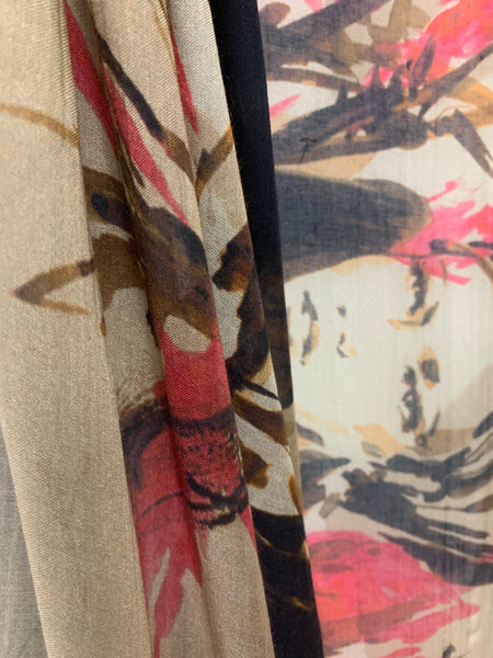 AW-1033 "VIRGO" - BRITISH DESIGNER DIGITAL PRINT CASHMERE MODAL SCARF. MADE IN ITALY