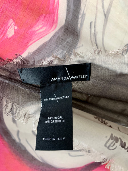 AW-1034 "GEMINI" - BRITISH DESIGNER DIGITAL PRINT CASHMERE MODAL SCARF. MADE IN ITALY