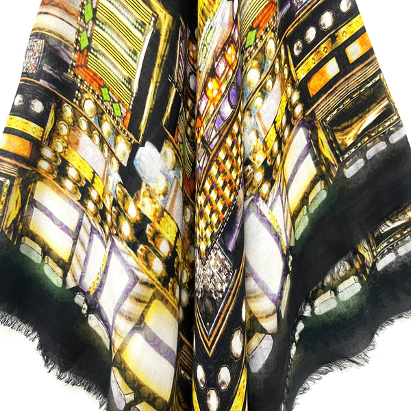 PP-5011 "DIAMOND GEMS" - PETER PILOTTO DIGITAL PRINT MODAL AND CASHMERE SCARF. MADE IN ITALY