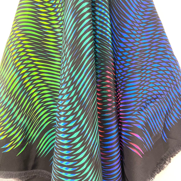 PP-5012 "DIMENSIONS" - PETER PILOTTO DIGITAL PRINT SILK SCARF. MADE IN ITALY