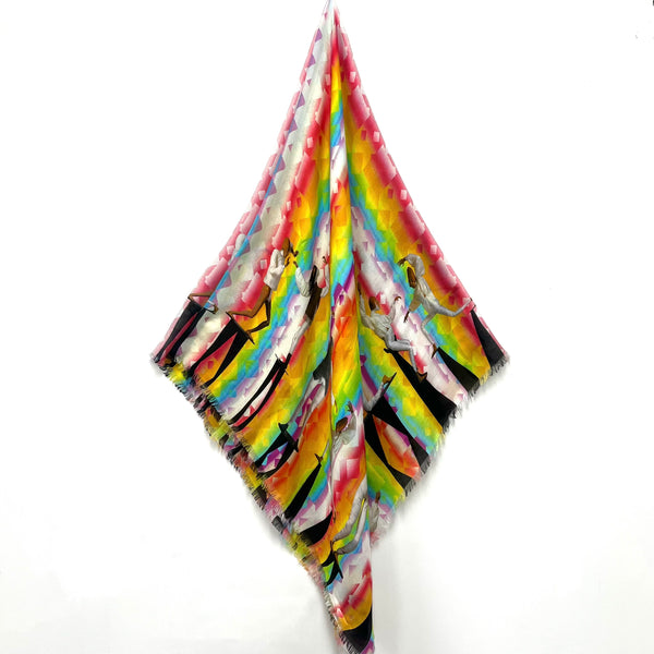 PP-5013 "RAINBOW DANCE" - PETER PILOTTO DIGITAL PRINT MODAL AND CASHMERE SCARF. MADE IN ITALY