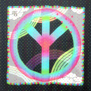 VL-7000 "PEACE AND LUCK" - VASSILISA DIGITAL PRINT MODAL AND CASHMERE SCARF. MADE IN ITALY